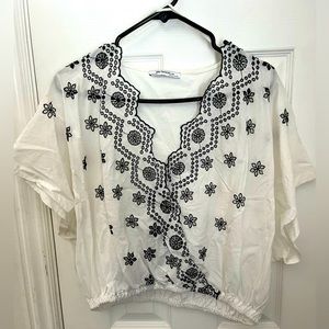 Zara white blouse